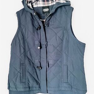 BGSD Women’s XL Navy Quilted Hooded Vest
